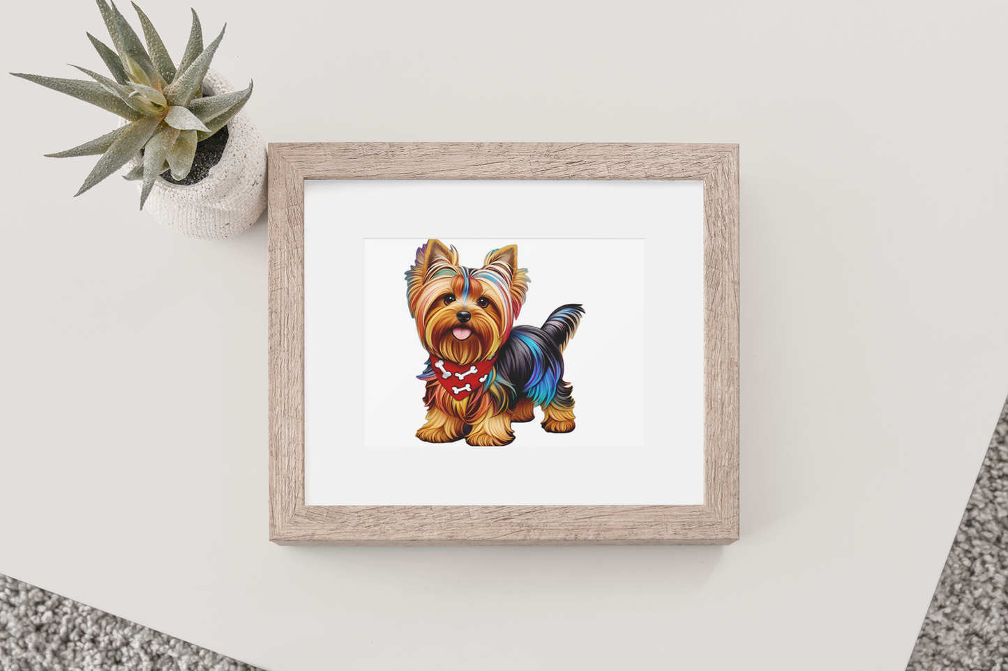 Colourful Yorkie Puzzle Art Australia