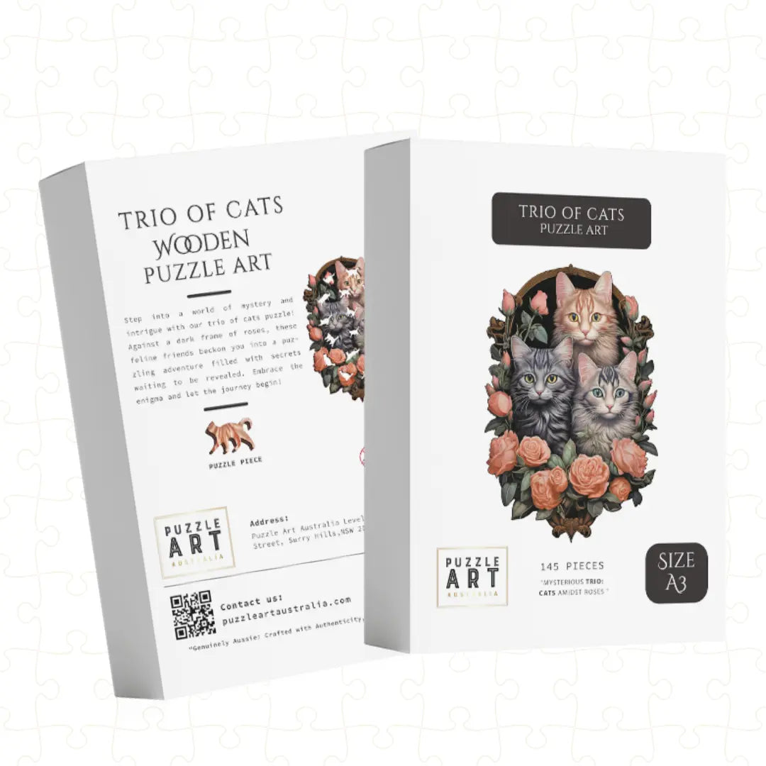 Trio of Cats Puzzle Art Australia