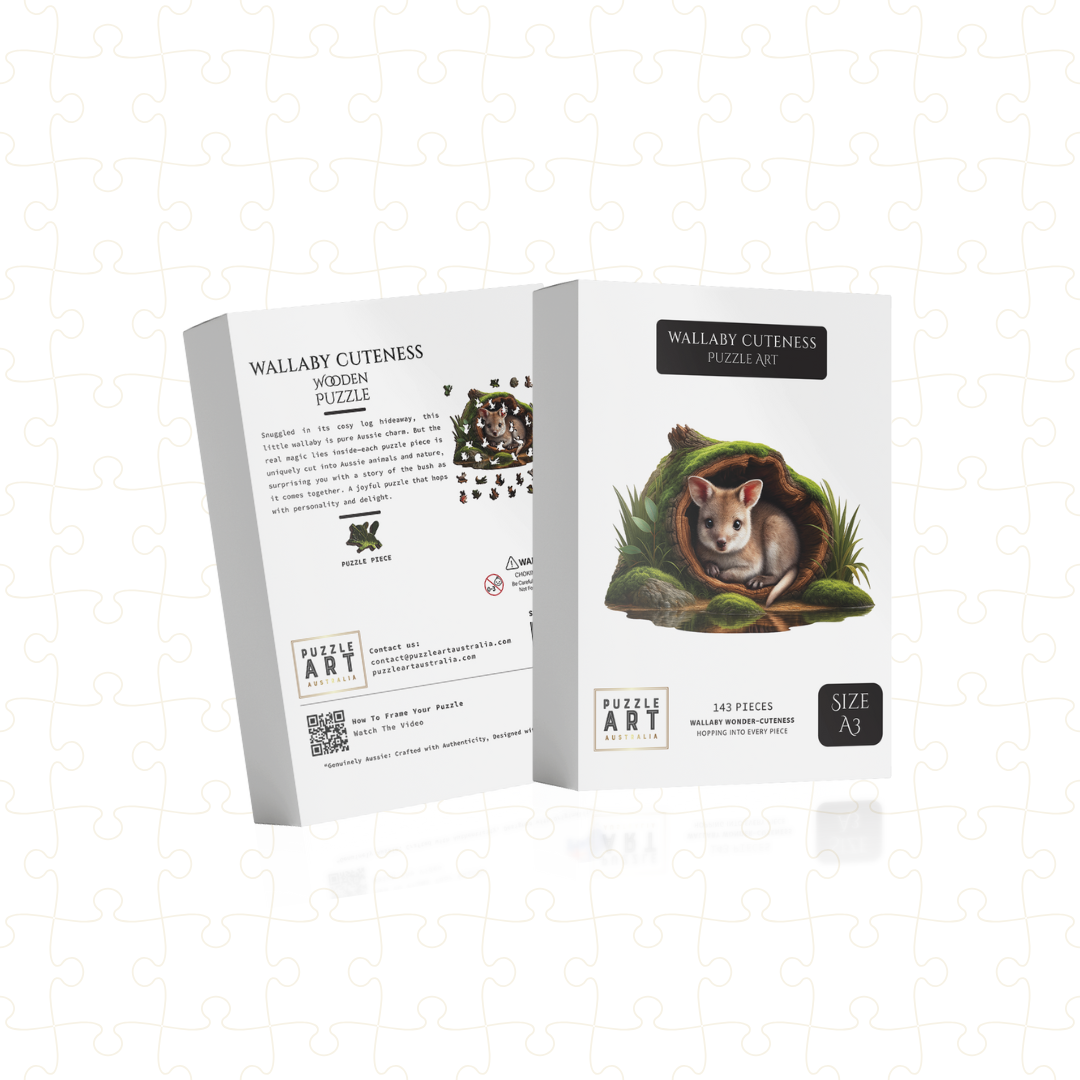 Wallaby Cuteness Wooden Puzzle Puzzle Art Australia