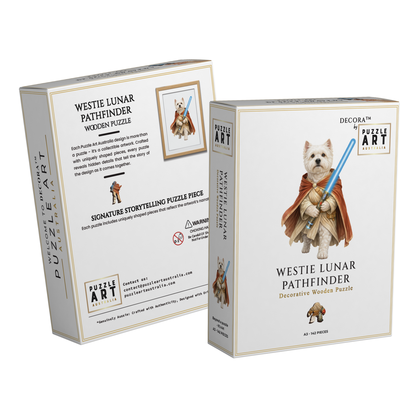 Westie Lunar Pathfinder ~ Decorative Wooden Puzzle Puzzle Art Australia