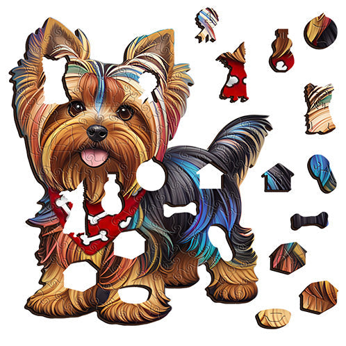 Colourful Yorkie Puzzle Art Australia