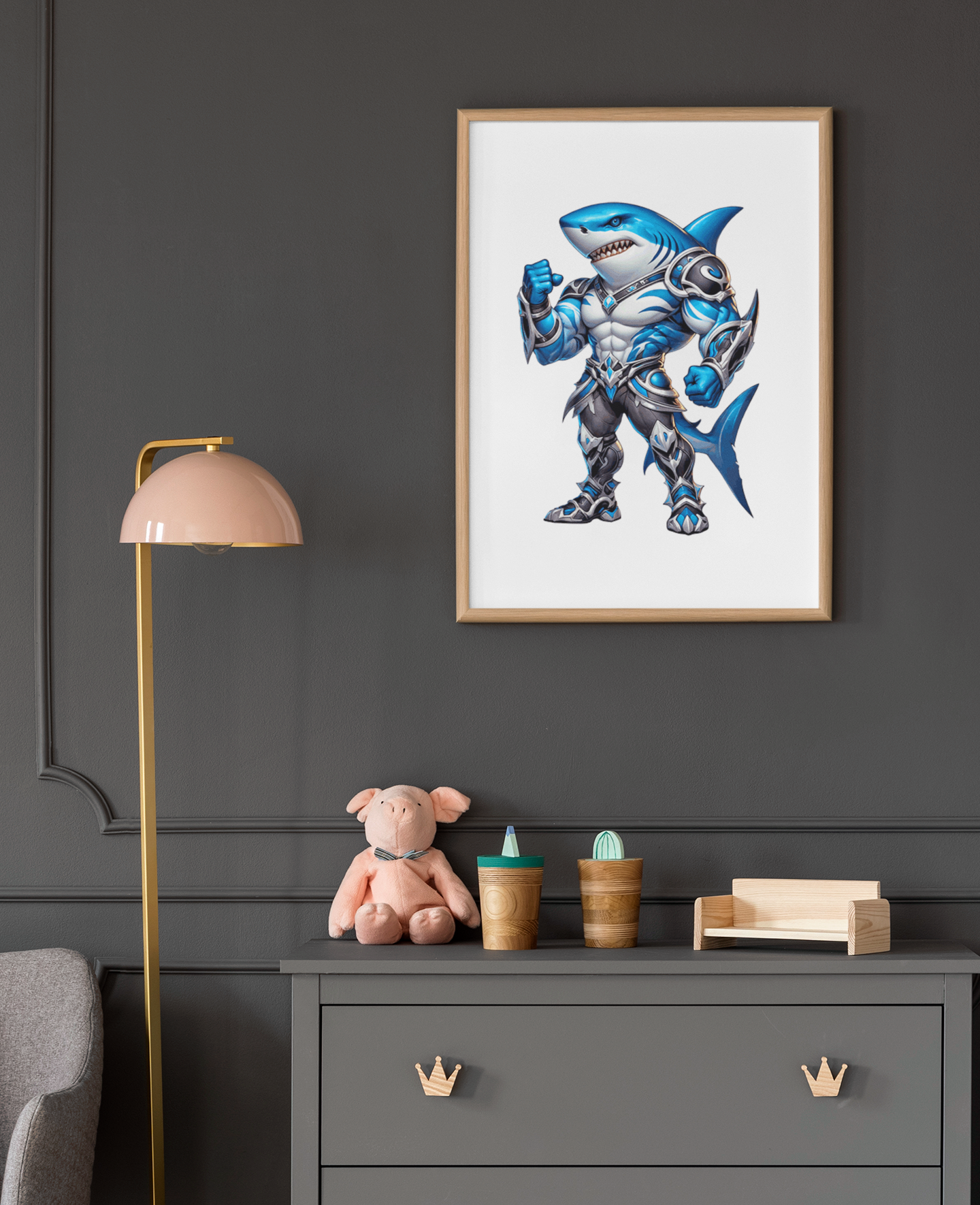 The Tidal Warlord - Sharks -Inspired Warrior Puzzle – Cronulla Rugby League Fan Gift Puzzle Art Australia