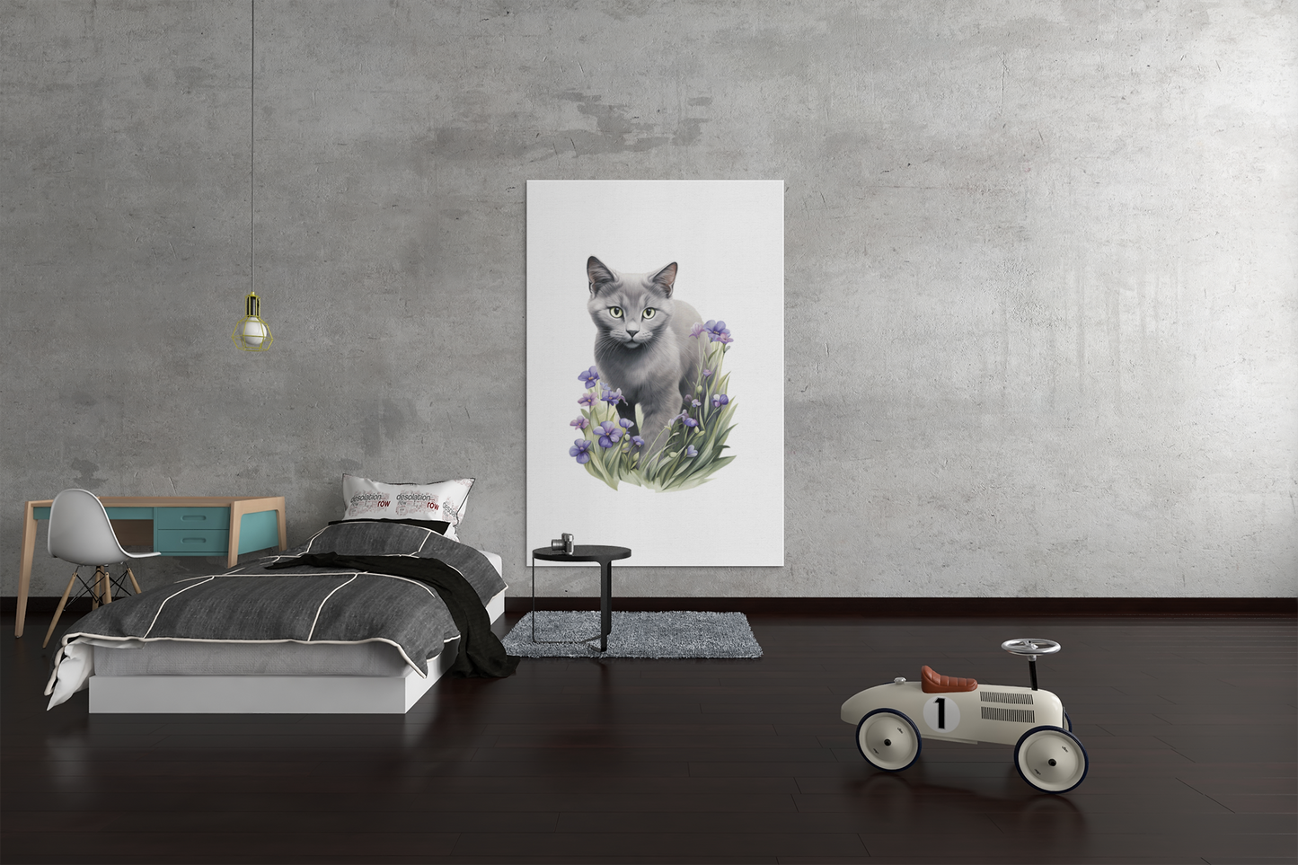 Russian Blue Cat Puzzle Art Australia