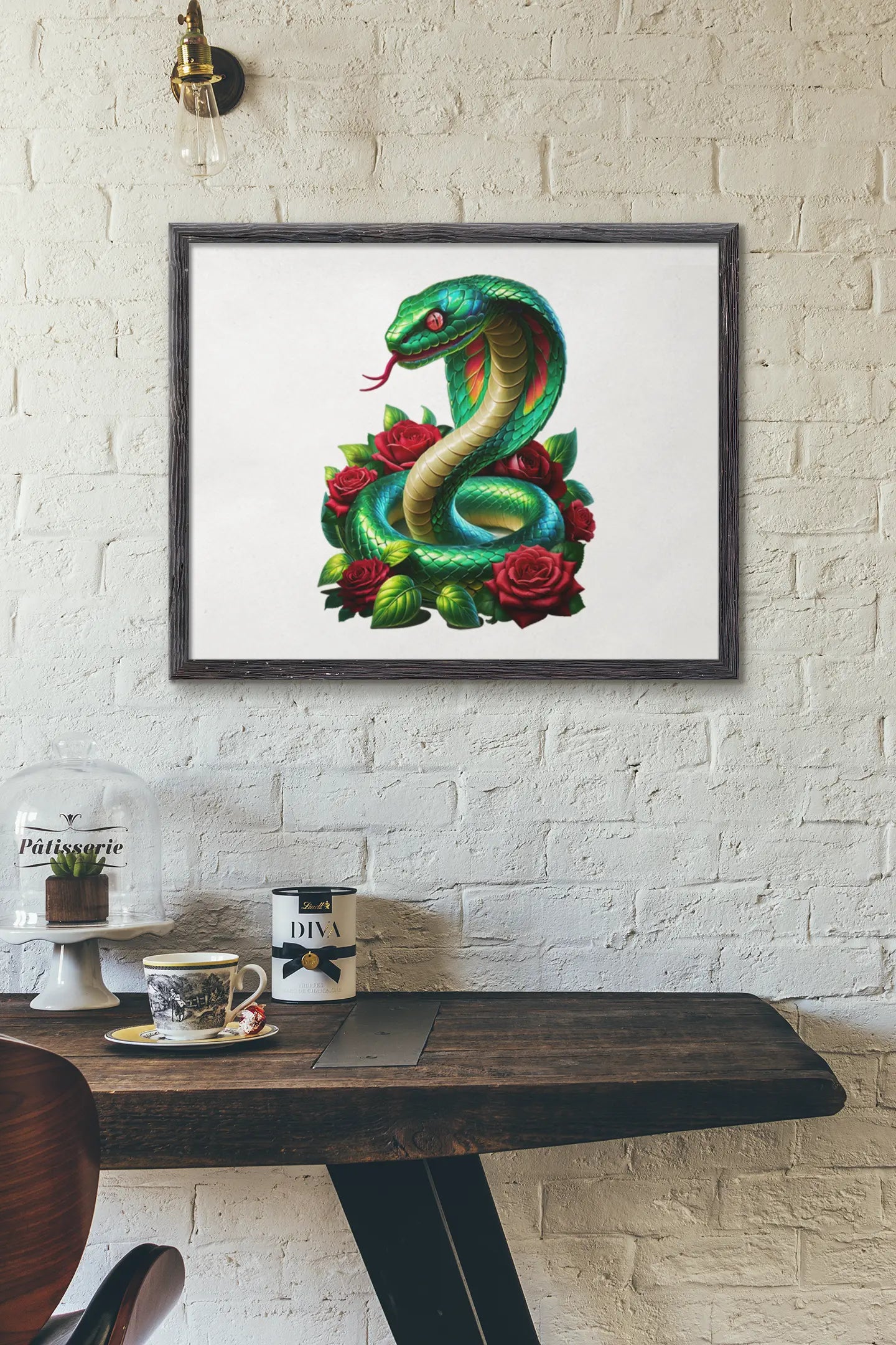 Green snake Puzzle Art Australia