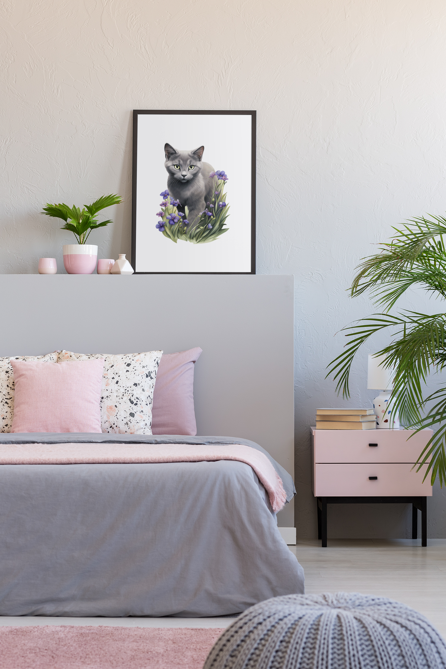 Russian Blue Cat Puzzle Art Australia