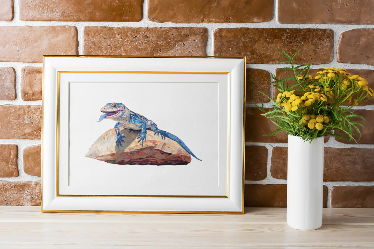 Blue Tongue Lizard Puzzle Art Australia