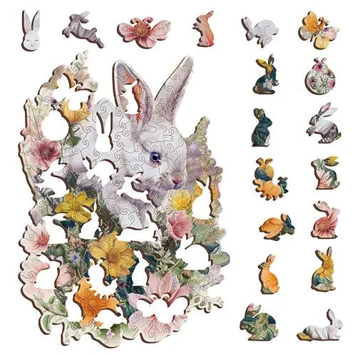 Leaping Rabbit Wooden Puzzle Puzzle Art Australia