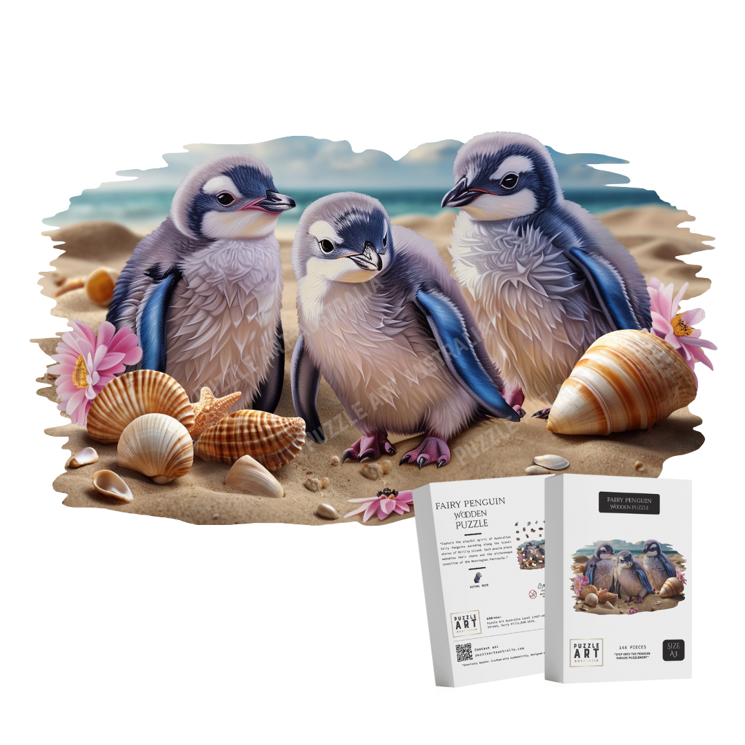 Fairy Penguins Wooden Puzzle Puzzle Art Australia