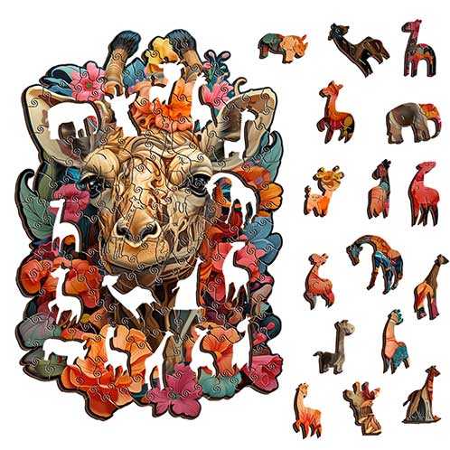 Giraffe Wooden Puzzle Puzzle Art Australia