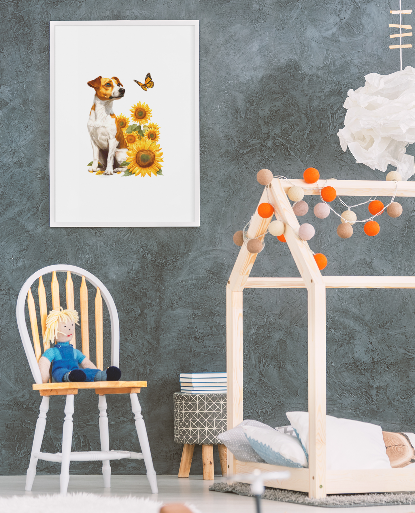 Jack Russell With Sunflower Puzzle Art Australia