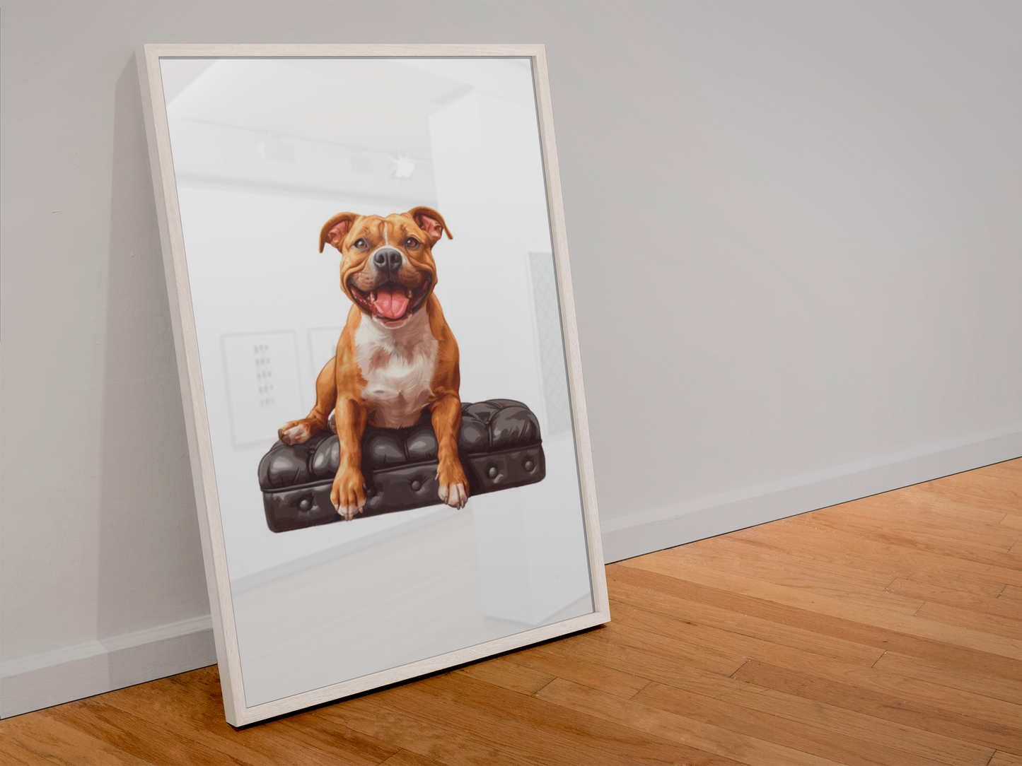 Grinning Staffy Puzzle Art Australia