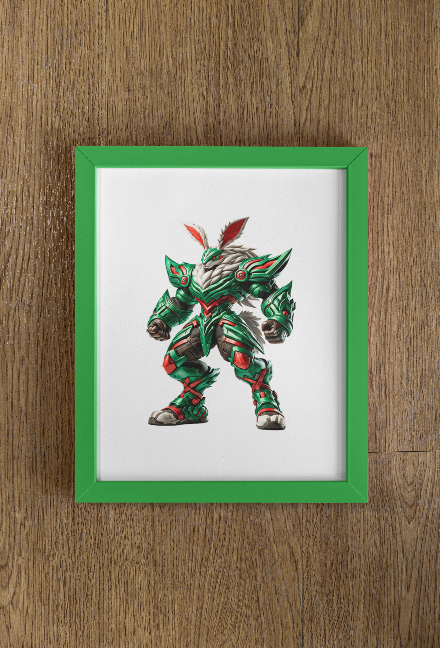 The Emerald and Red Rabbit-Inspired Puzzle – South Sydney Gladiator Art for Rugby Fans Puzzle Art Australia