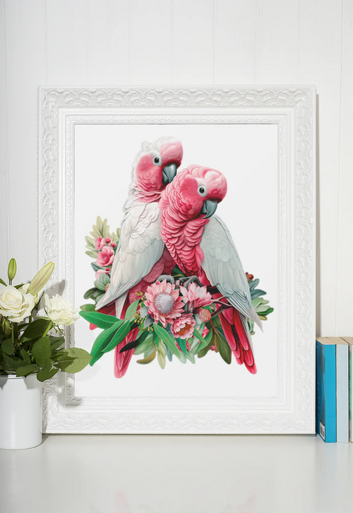 Galah Pair Puzzle Art Australia