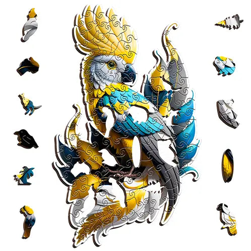 Yellow Crested Cock Puzzle Art Australia