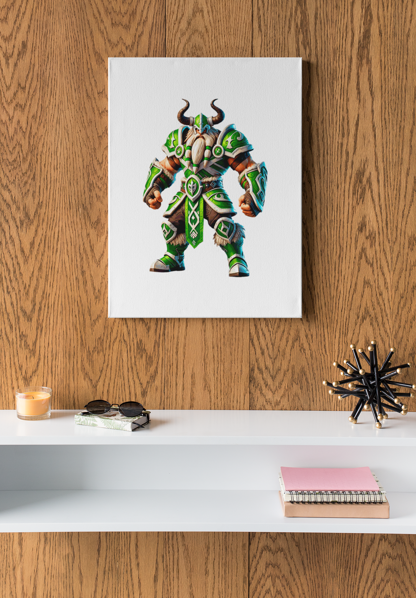 The Emerald Raider - Viking Warrior Puzzle – Canberra Rugby League-Inspired Design Puzzle Art Australia