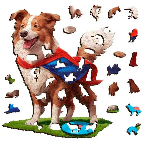 Border Collie Fetch Puzzle Art Australia