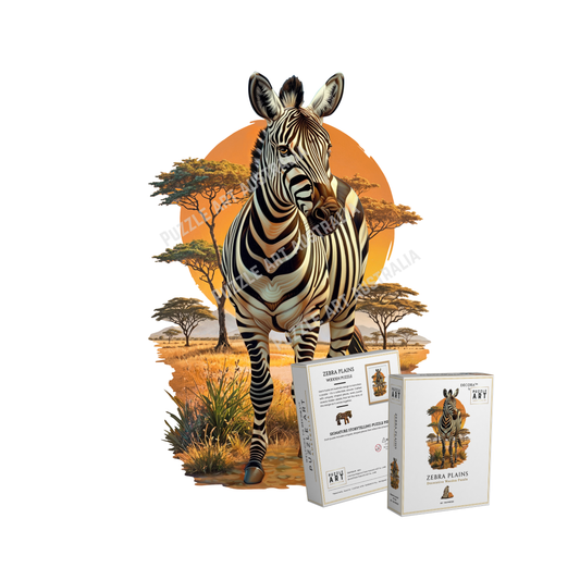Zebra Plains ~ Decorative Wooden Puzzle Puzzle Art Australia