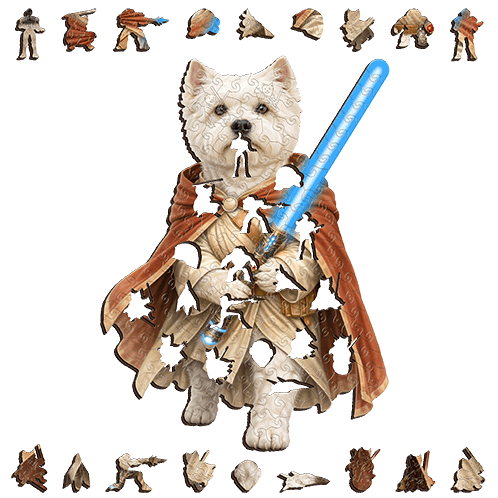 Westie Lunar Pathfinder ~ Decorative Wooden Puzzle Puzzle Art Australia
