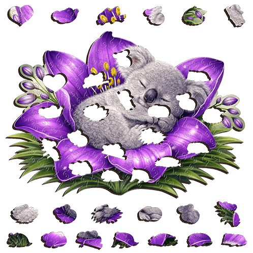 Koala - Violet Slumber Puzzle Art Australia