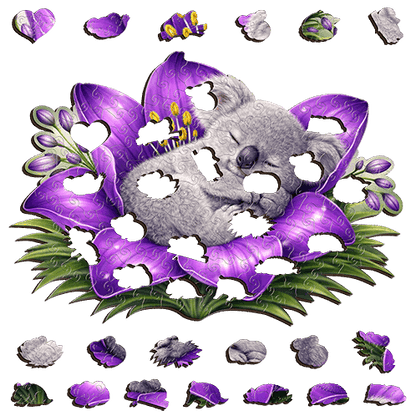 Koala - Violet Slumber Puzzle Art Australia