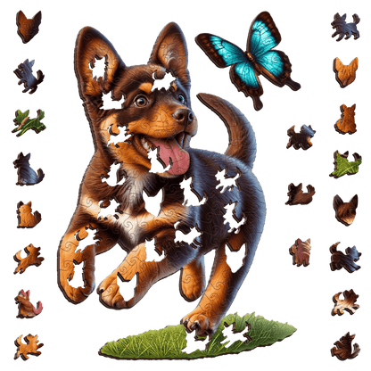 Kelpie Pup Puzzle Art Australia