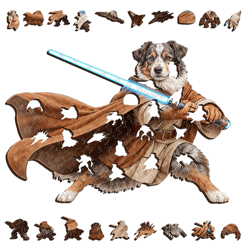 Aussie Shepherd Ranger ~ Decorative Wooden Puzzle Puzzle Art Australia
