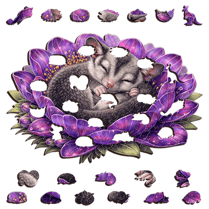 Sugar Glider - Amethyst Whisper Puzzle Art Australia