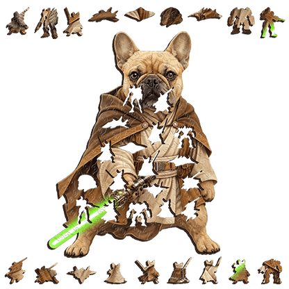 Frenchie Orbit Commander ~ Decorative Wooden Puzzle Puzzle Art Australia