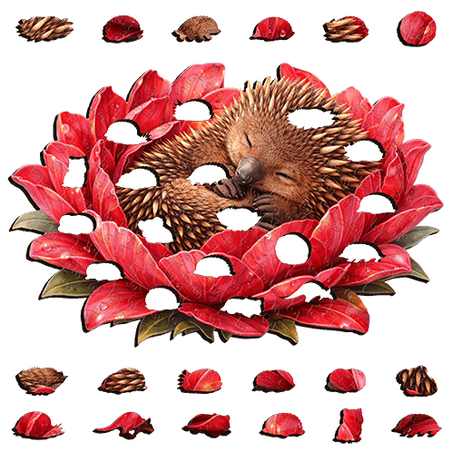 Echidna - Crimson Nest Puzzle Art Australia