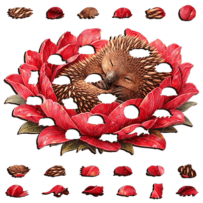 Echidna - Crimson Nest Puzzle Art Australia