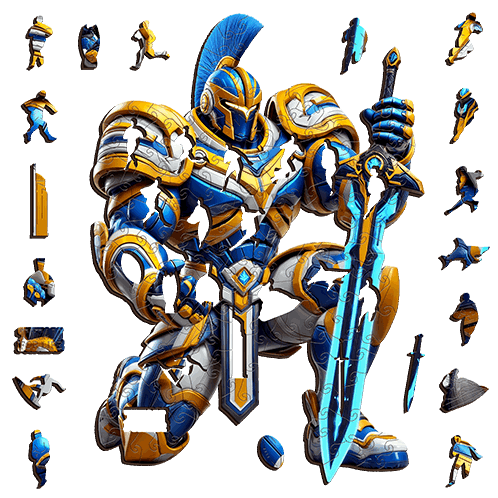 "Titans Warrior Puzzle – Gold Coast Gladiator-Inspired Artwork" Puzzle Art Australia