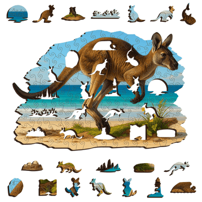 Western Grey Kangaroo Puzzle Art Australia