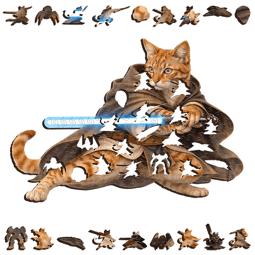 Tabby Cat Starbound Explorer Puzzle Art Australia