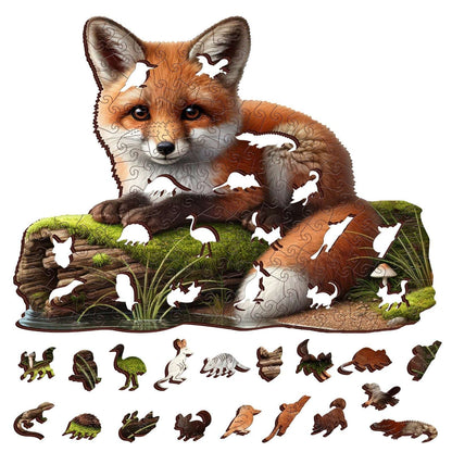 Mosswood Fox Wooden Puzzle Puzzle Art Australia