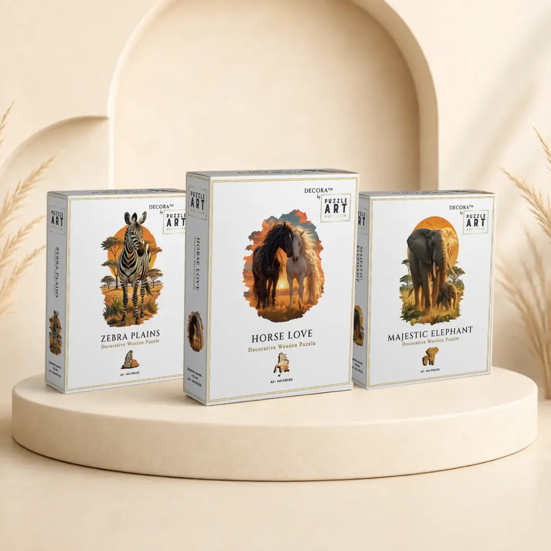 Wild & Free – 3 A5 Puzzle Bundle Puzzle Art Australia
