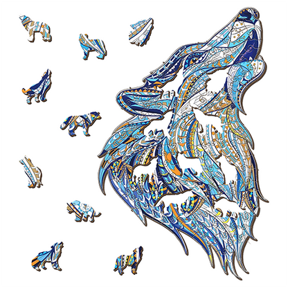 Howling wolf Wooden Puzzle