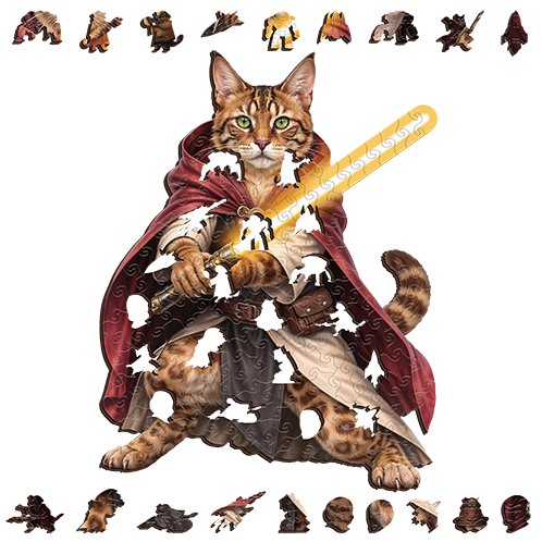 Bengal Cosmic Hunter ~ Decorative Wooden Puzzle Puzzle Art Australia