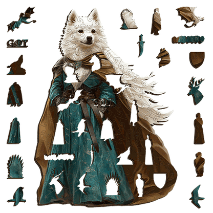 Stormborn Sovereign Spitz Wooden Puzzle Puzzle Art Australia