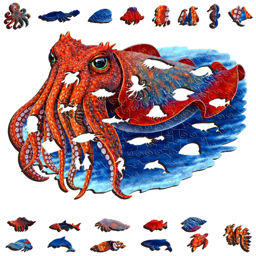 Giant Cuttlefish Wooden Puzzle Puzzle Art Australia