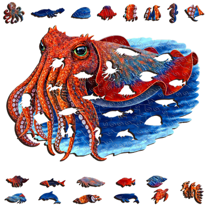 Giant Cuttlefish Wooden Puzzle Puzzle Art Australia