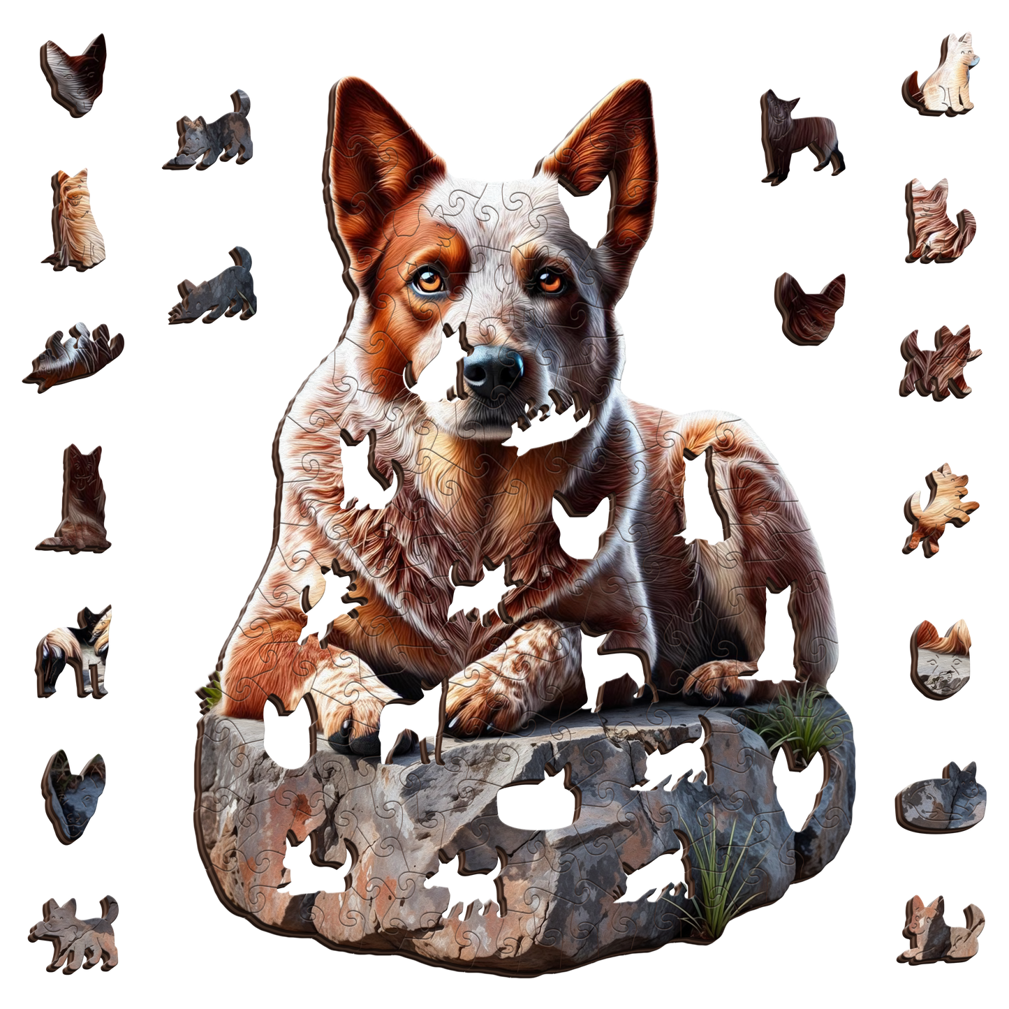 Brave Red Heeler Puzzle Art Australia