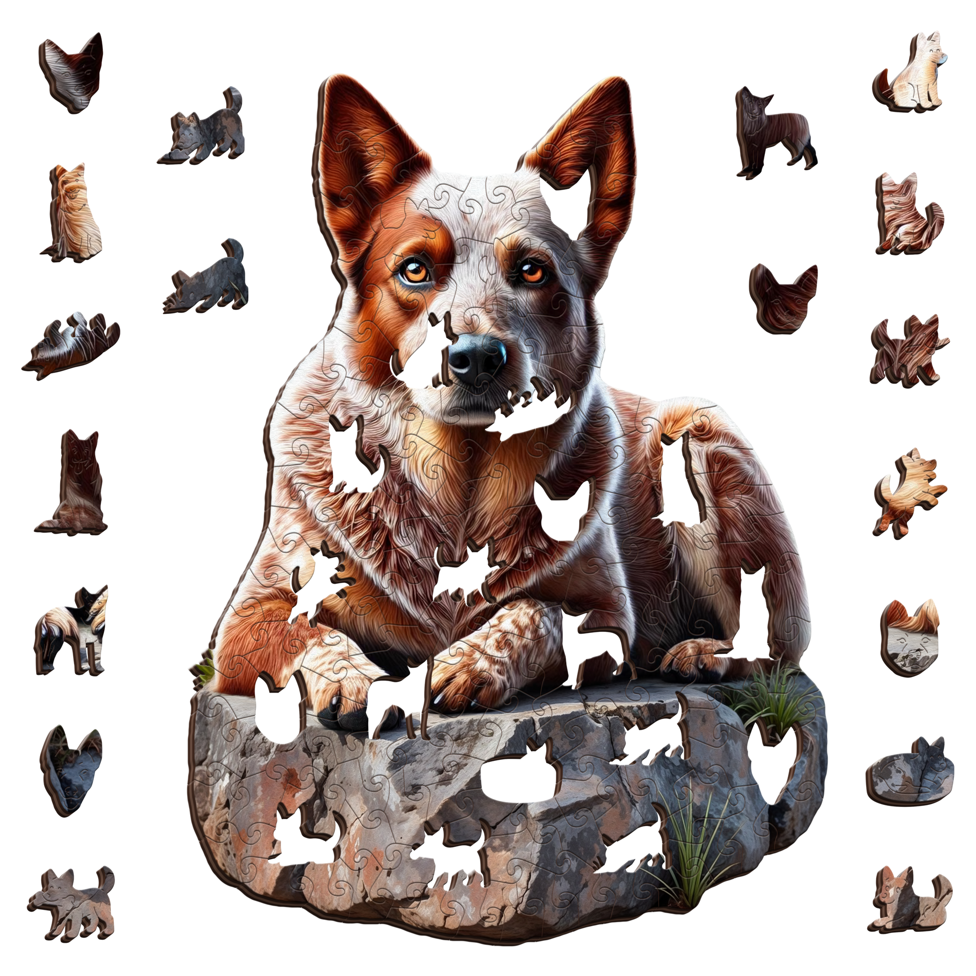 Brave Red Heeler Puzzle Art Australia