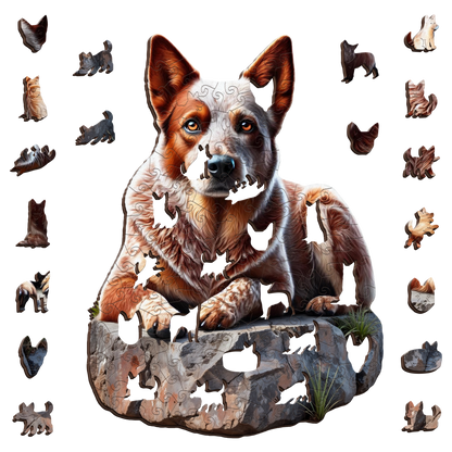 Brave Red Heeler Puzzle Art Australia