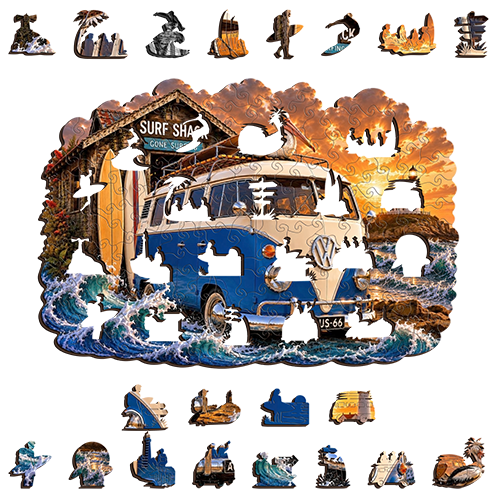 Kombi Surf Rider Puzzle Art Australia
