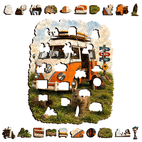 Kombi Adventurer Puzzle Art Australia