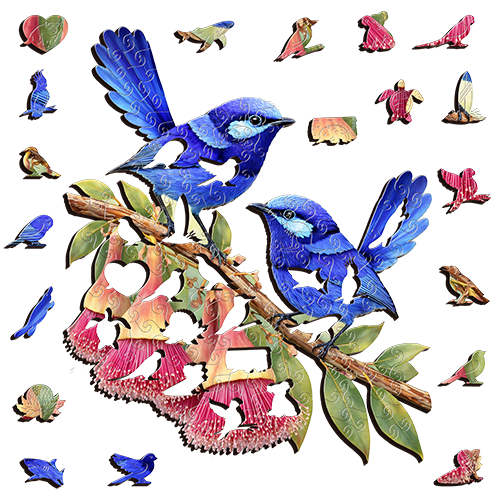 Splendid Fairy wrens Puzzle Art Australia