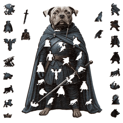 Snowblade Staffy Wooden Puzzle Puzzle Art Australia