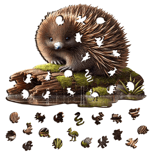 Echidna Spiky Sweetheart Wooden Puzzle Puzzle Art Australia