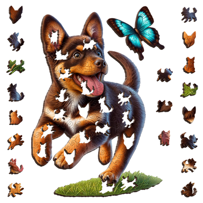 Kelpie Pup Puzzle Art Australia