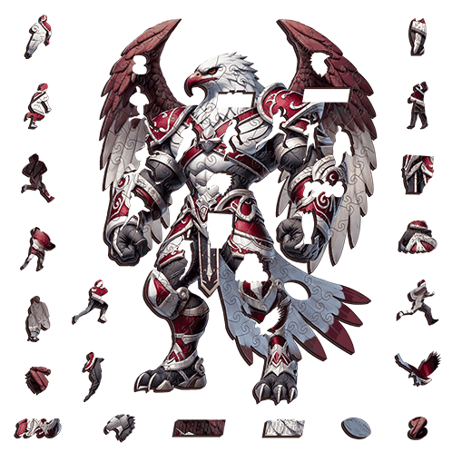 The Skyborn Sea Eagle Warrior Puzzle – Manly-Inspired Rugby League Gift Puzzle Art Australia